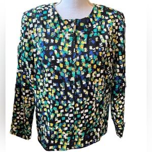 Molly & Maxx Jacket Size Large Full Zip Lined Long Sleeve Multicolor